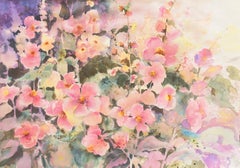 „Pink Daisies“, California Watercolor Society, SWA, Künstlerin als Frau, Zoltan Szabo