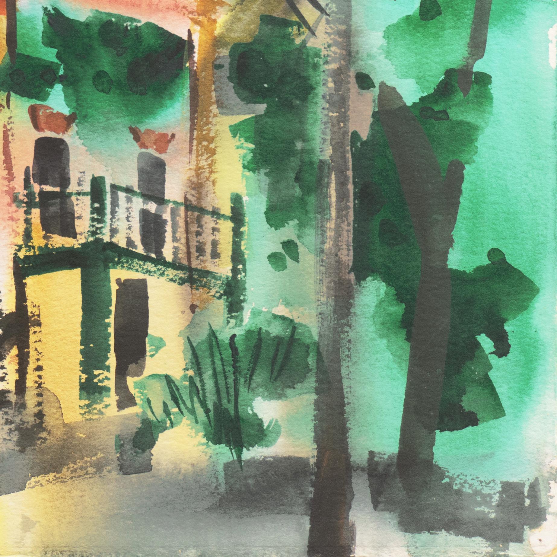 'Main Street, Port Costa', Donna post impressionista californiana, Museo Crocker in vendita 1