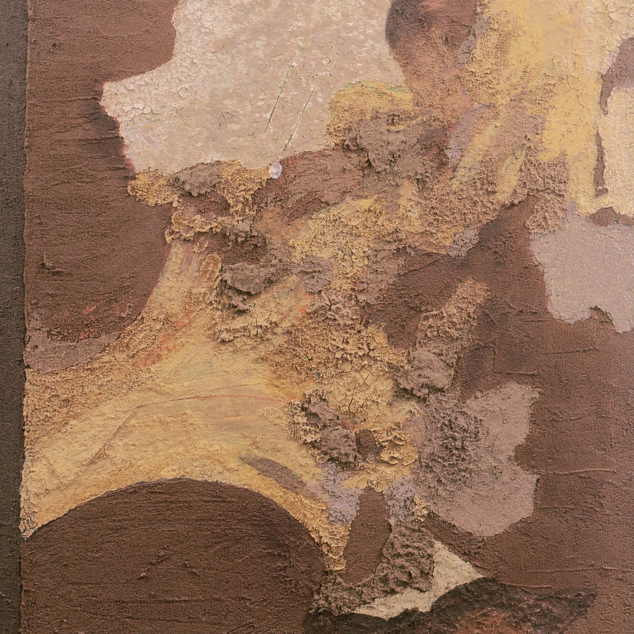 'Abstract in Ochre and Umber', California Woman artist, Palo Alto, San Jose 2