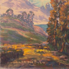 'High Sierras, California', Plein Air Impressionist Lake Oil, AIC, San Francisco