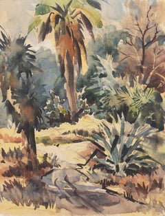 Vintage 'Impressionist Landscape with Agave', Sequoia Art Group, California Plein Air