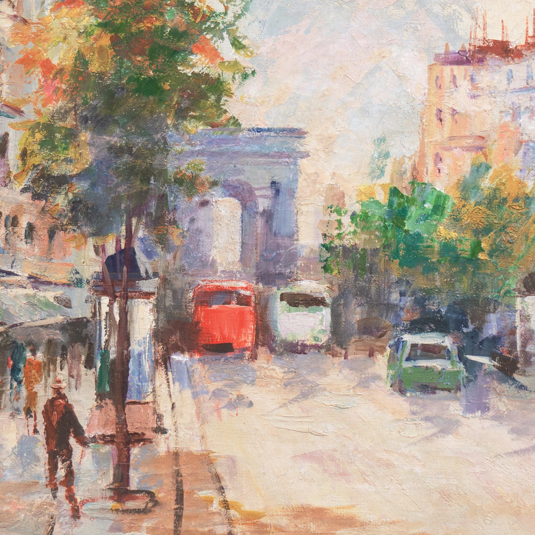 'The Arc de Triomphe from the Champs-Élysées', Paris, France, Post-Impressionist For Sale 2