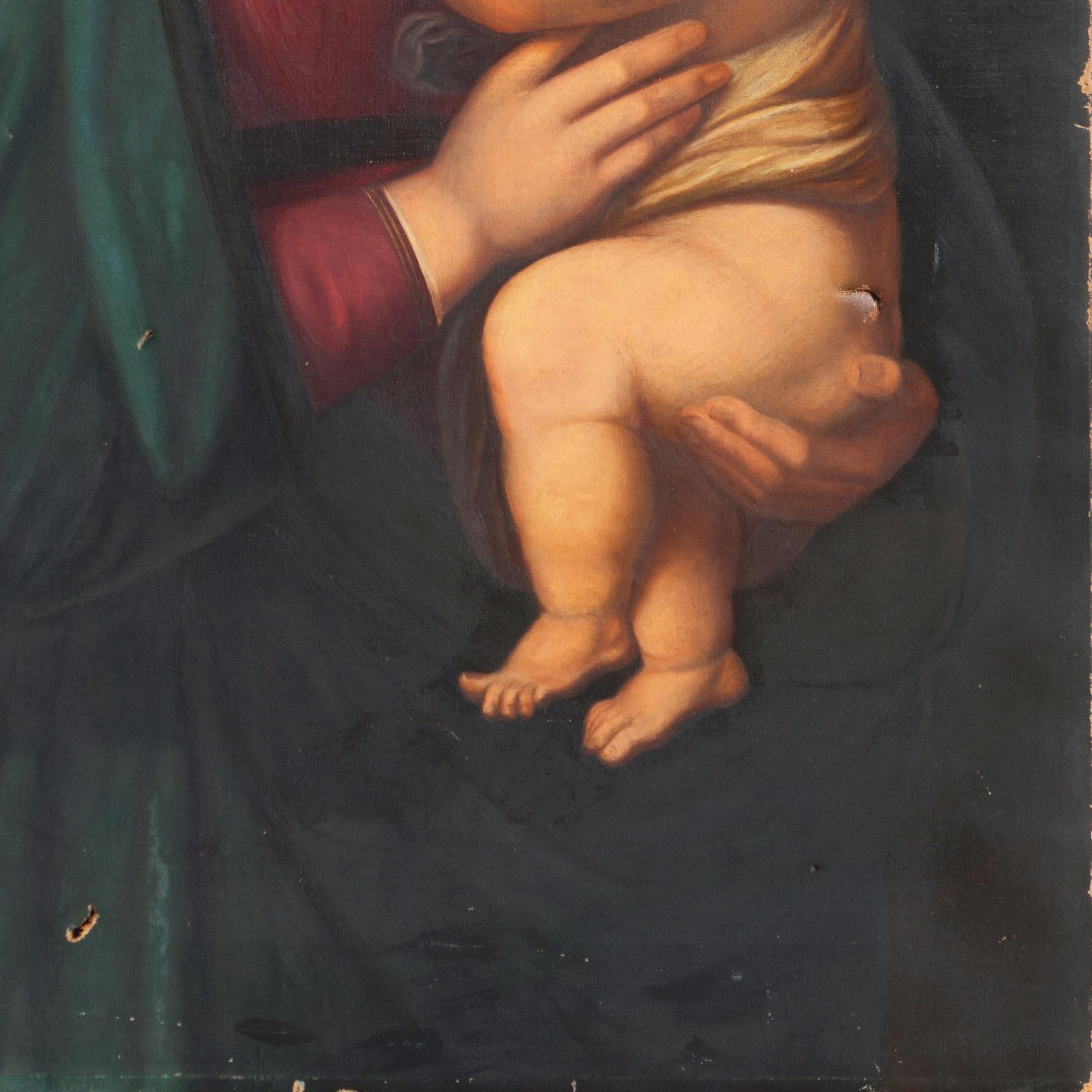 madonna and child painting by raphael