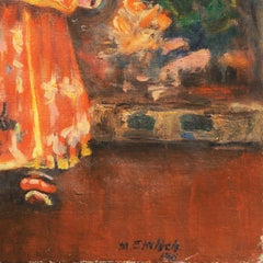 'Young Woman Holding a Vase of Lilies', Chinese, Chinoiserie