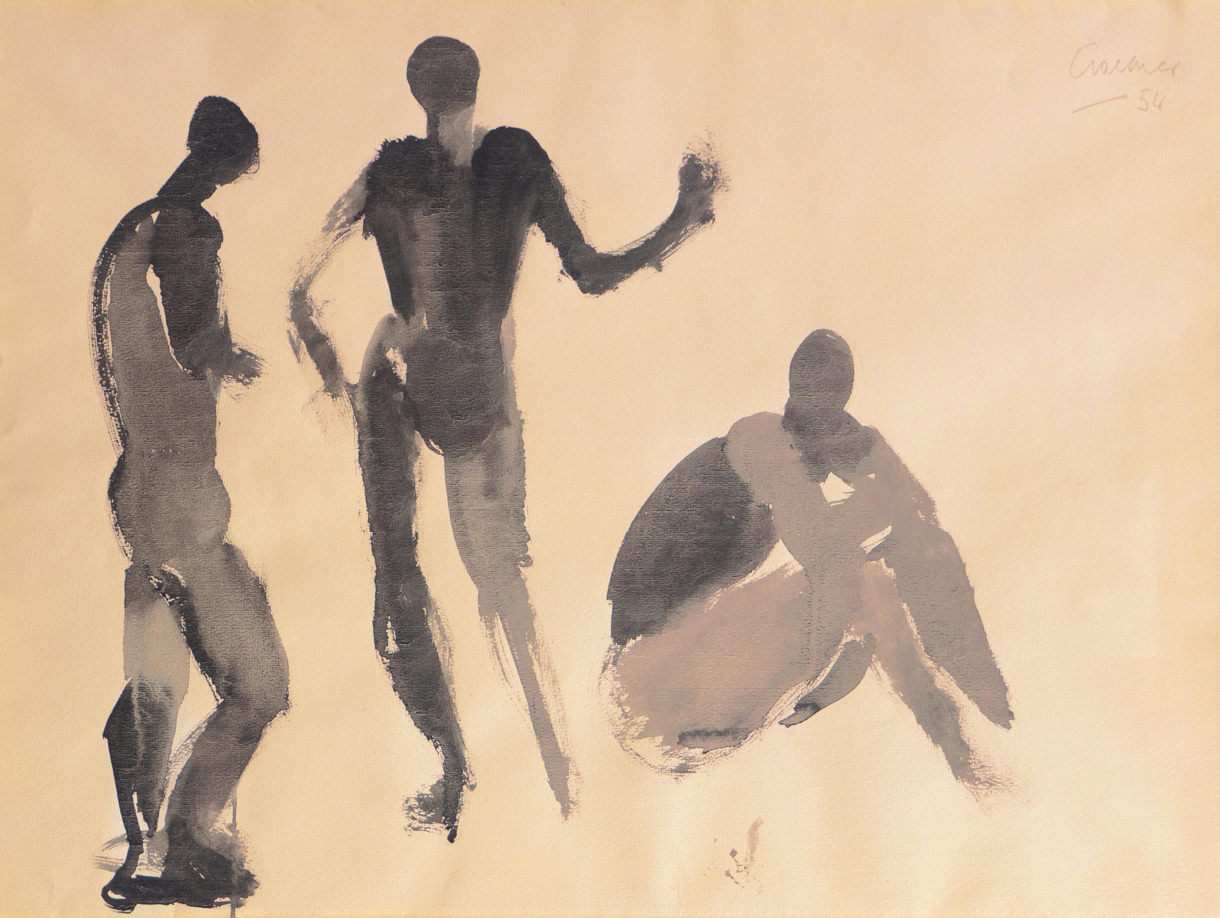 'Three Figures', Mid-century German Expressionist, Düsseldorf, Venice Biennale