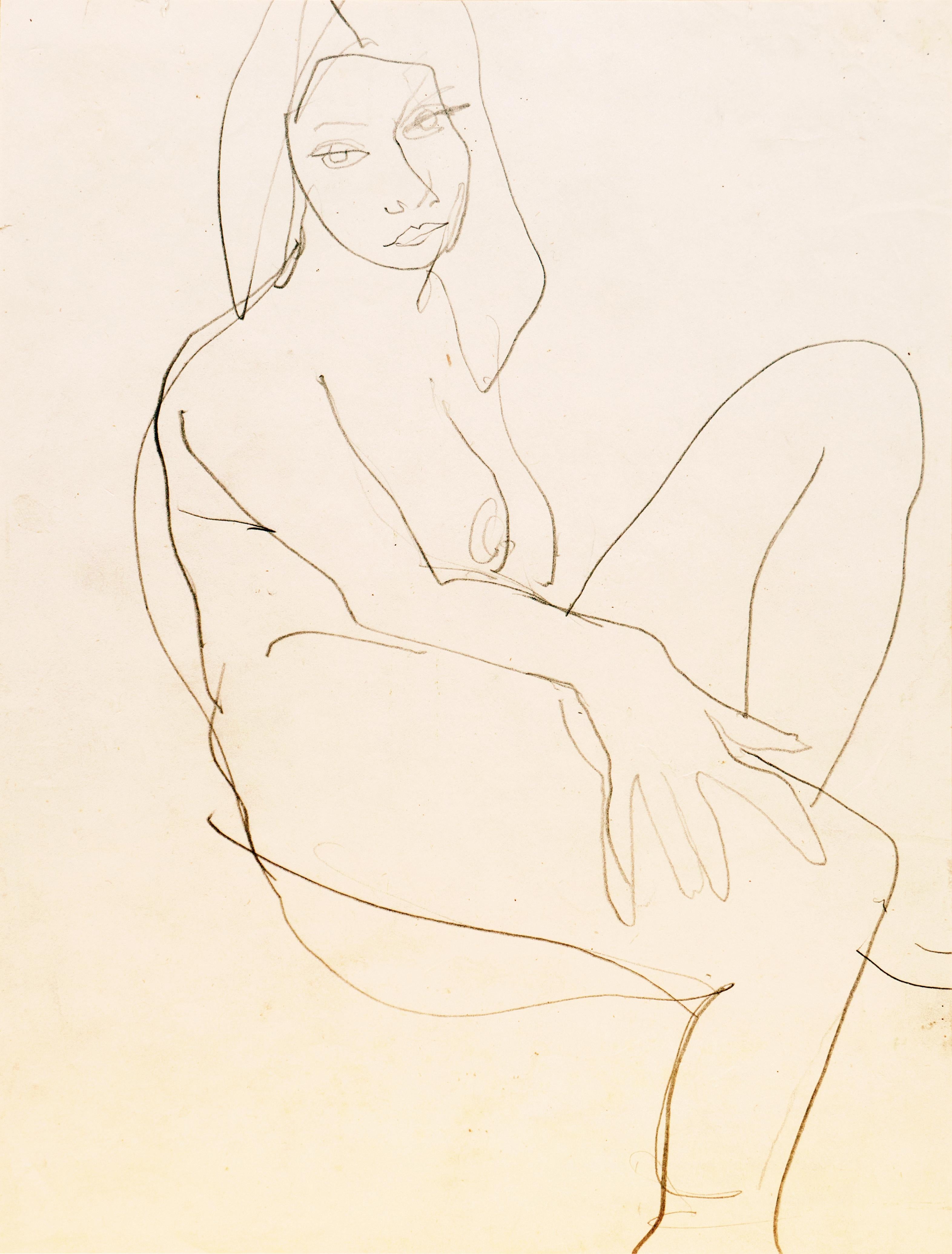 'Seated Nude', Paris, Louvre, Salon d'Automne, Académie Chaumière, LACMA, SFAA  - Art by Victor Di Gesu