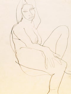 'Seated Nude', Paris, Louvre, Salon d'Automne, Académie Chaumière, LACMA, SFAA 