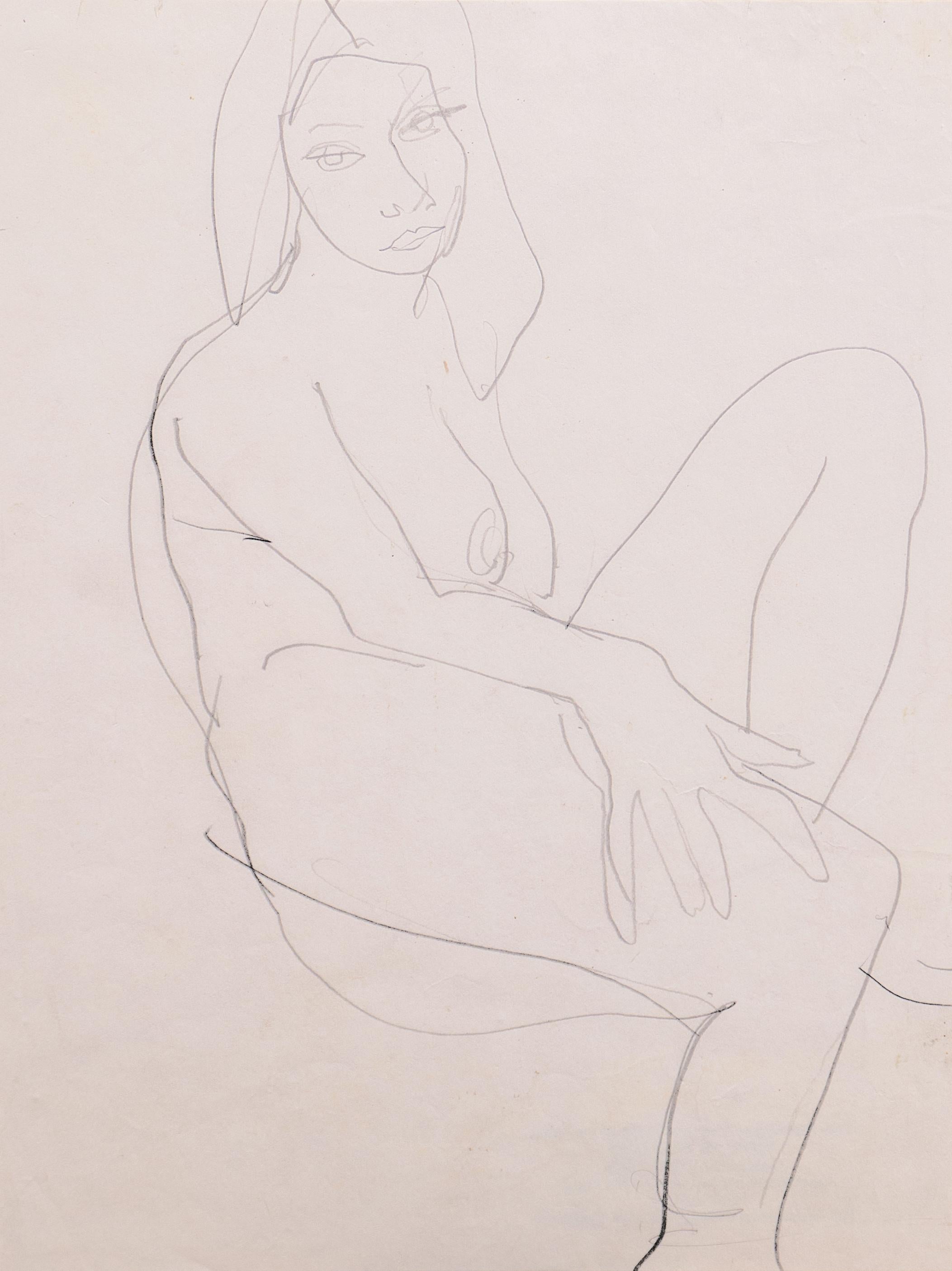 Sitzender Akt", Paris, Louvre, Salon d'Automne, Académie Chaumière, LACMA, SFAA
