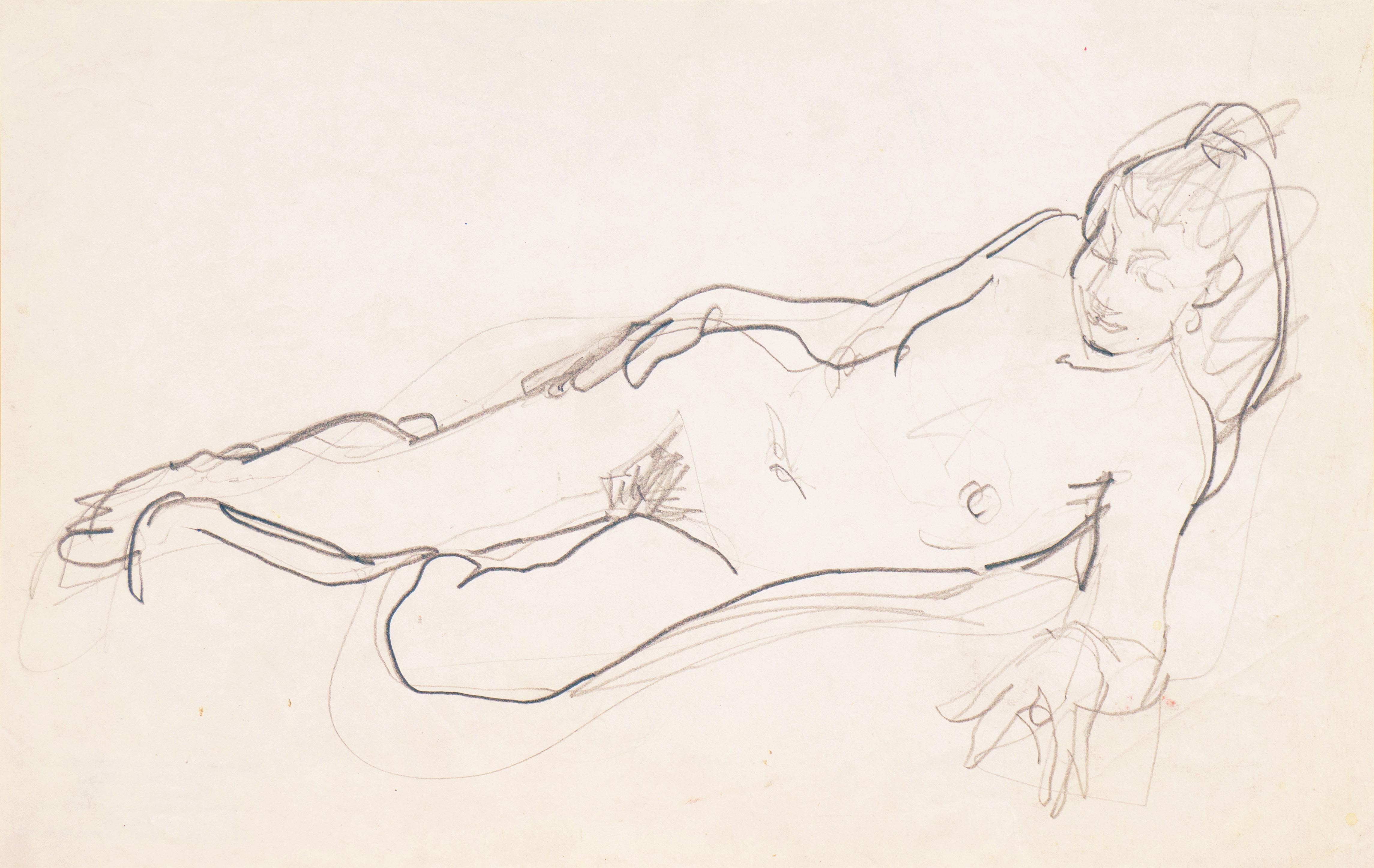 'Reclining Nude', Paris, Louvre, Salon d'Automne, Académie Chaumière, LACMA, SFA