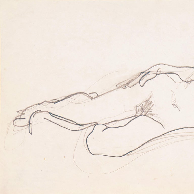 'Reclining Nude', California, Paris, Louvre, Academie Chaumiere, SFAA, LACMA For Sale 1