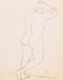 'Standing Nude', California, Paris, Louvre, Academie Chaumiere, SFAA, LACMA