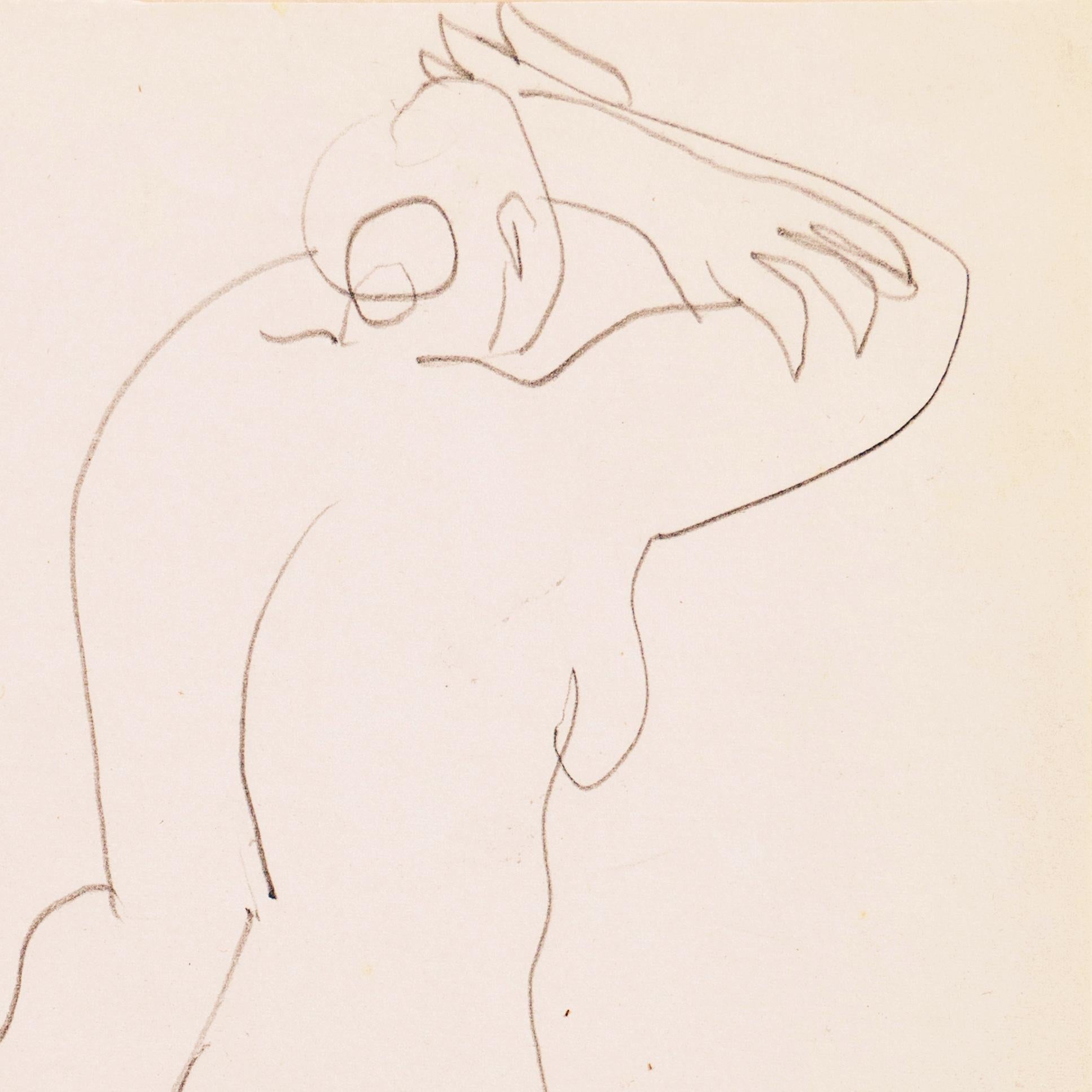 'Standing Nude', Paris, Louvre, Salon d'Automne, Académie Chaumière, LACMA, SFAA For Sale 1