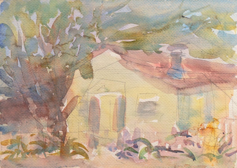Victor Di Gesu Landscape Art - 'Old Carmel Cottage', California, Louvre, Academie Chaumiere, Paris, SFAA, LACMA