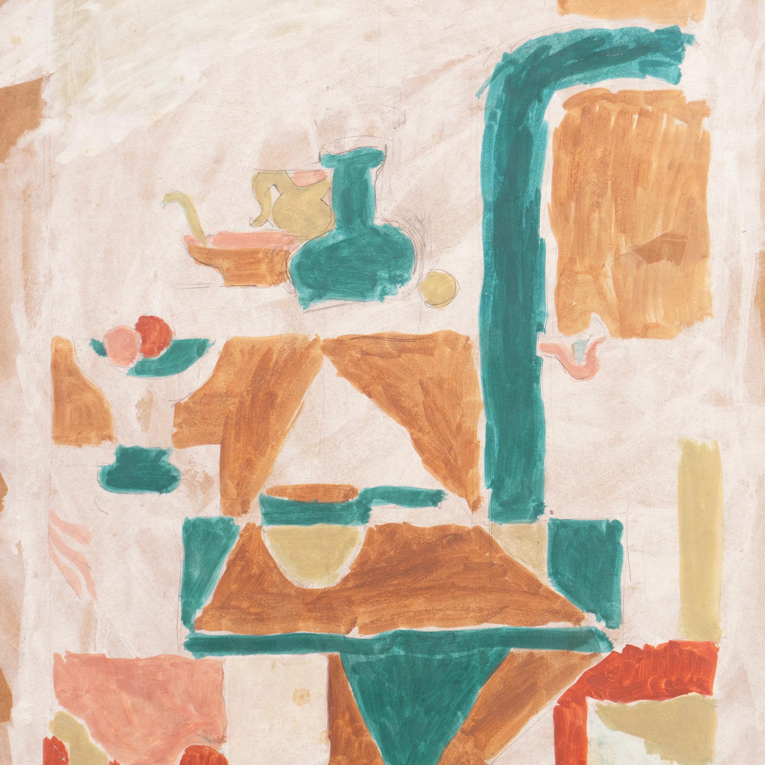 „Cubist Kitchen Interior“, Paris, Louvre, Salon d'Automne, Ac. Chaumière, LACMA – Art von Victor Di Gesu