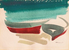 'Two Beached Boats', San Francisco Bay Area Abstraction, Oakland Museum