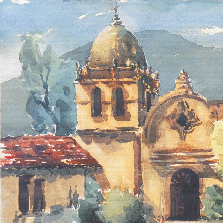 'Carmel Mission', Santa Clara, California, Society Western Artists, Historical For Sale 2