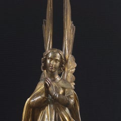 'Gilt Bronze Angel', 19th Century Gothic Revival, Large Angelic Form, Lost Wax