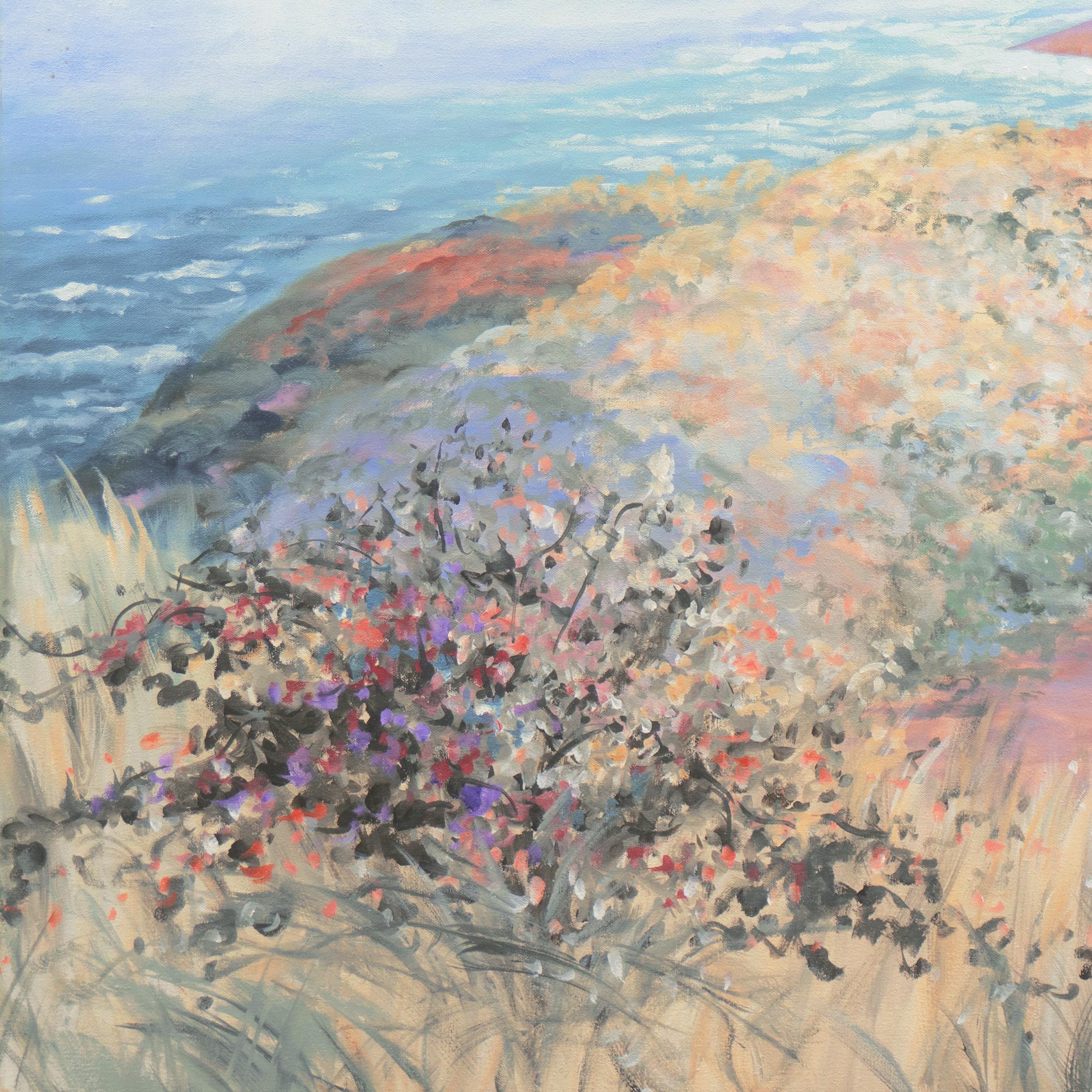 'Coastal Mist', Woman Artist, Carnegie Foundation, Rhode Island School of Design - Post-Impressionist Painting by Elizabeth Horning