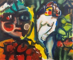 ''Leaving the Garden of Eden'', Mid-century American Expressionist, Adam and Eve