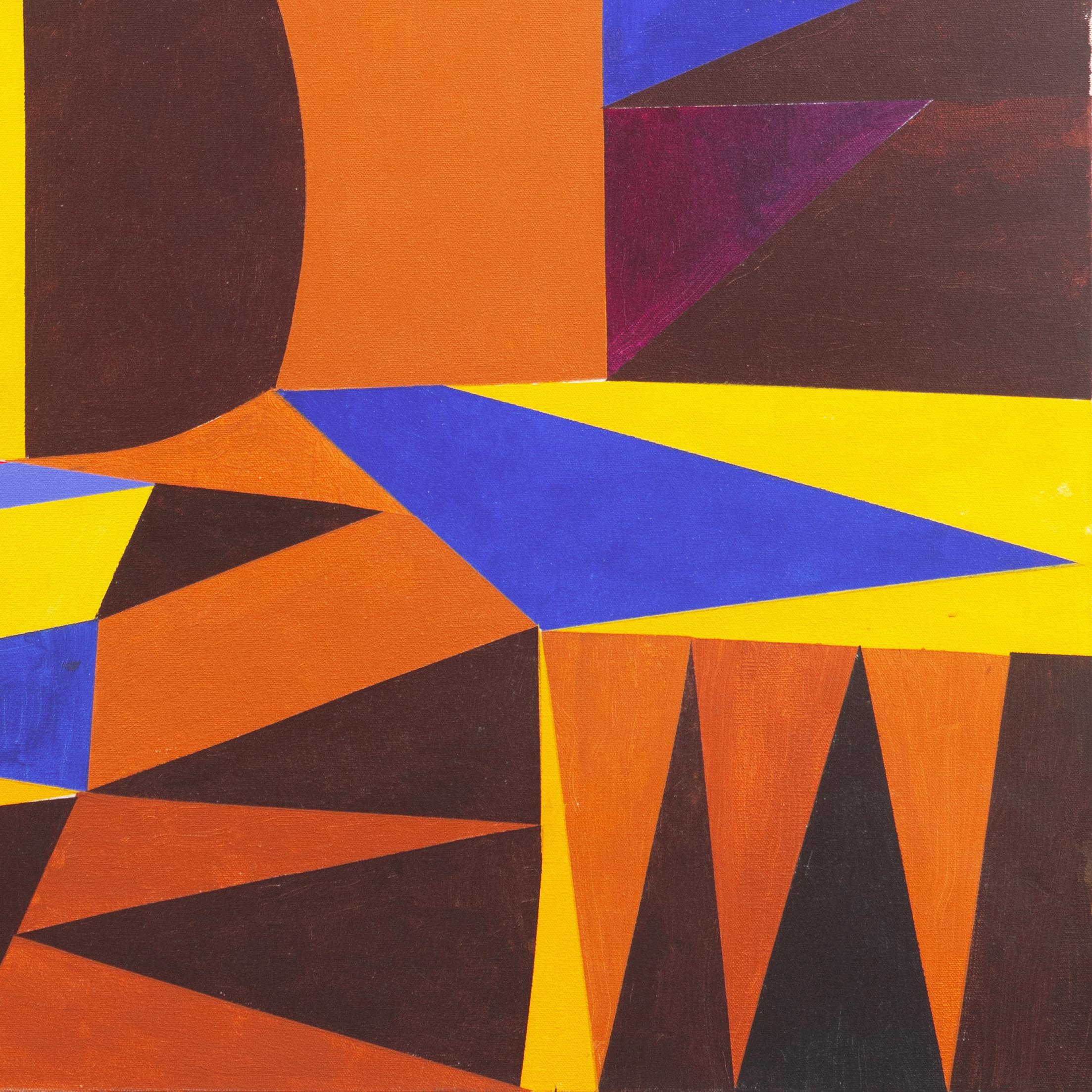 'Geometric Abstract I', Bay Area Abstraction, San Francisco Art Institute - Painting by Renee Harwin