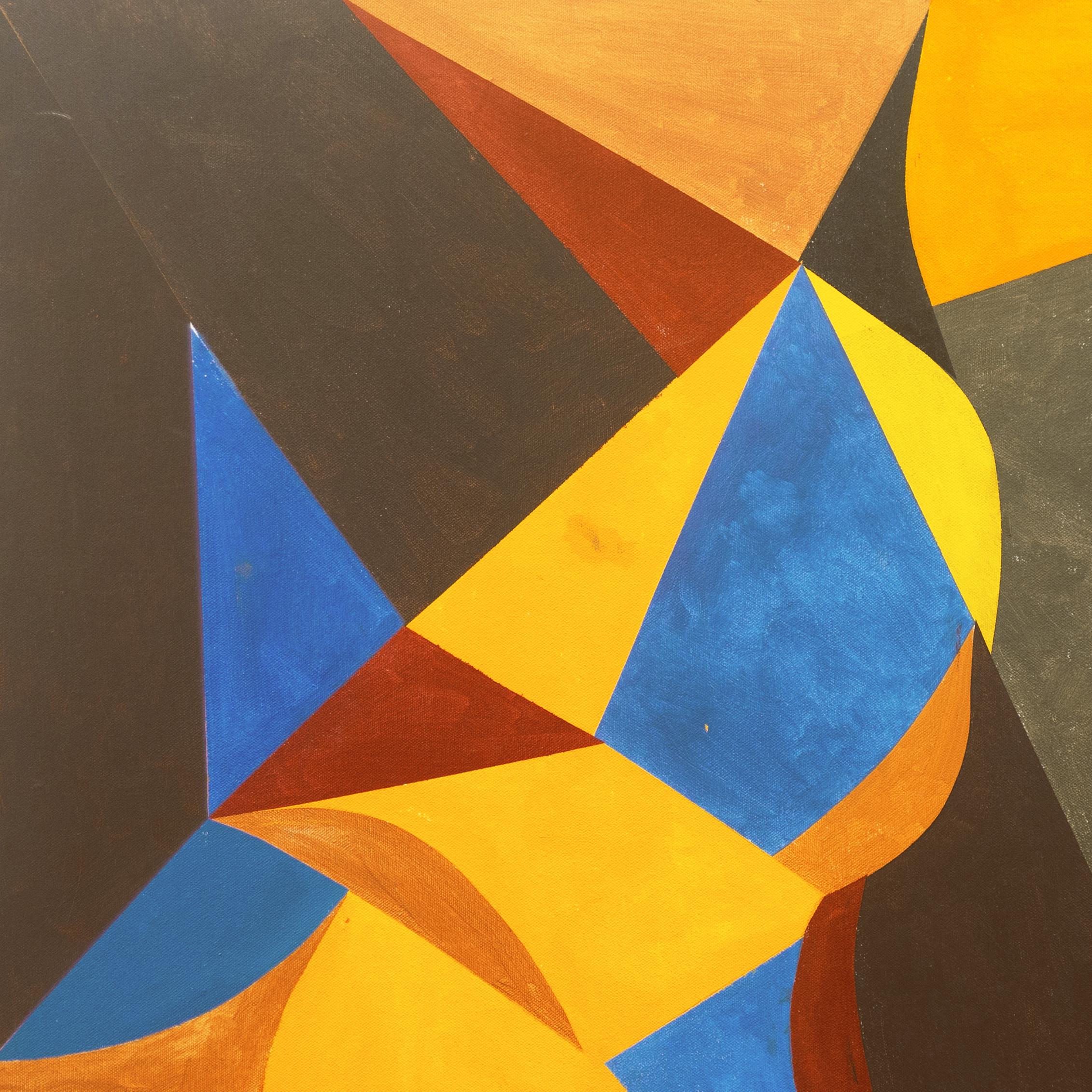 « Geometric II », Bay Area Abstraction, San Francisco Art Institute, Woman Artist - Abstrait Painting par Renee Harwin