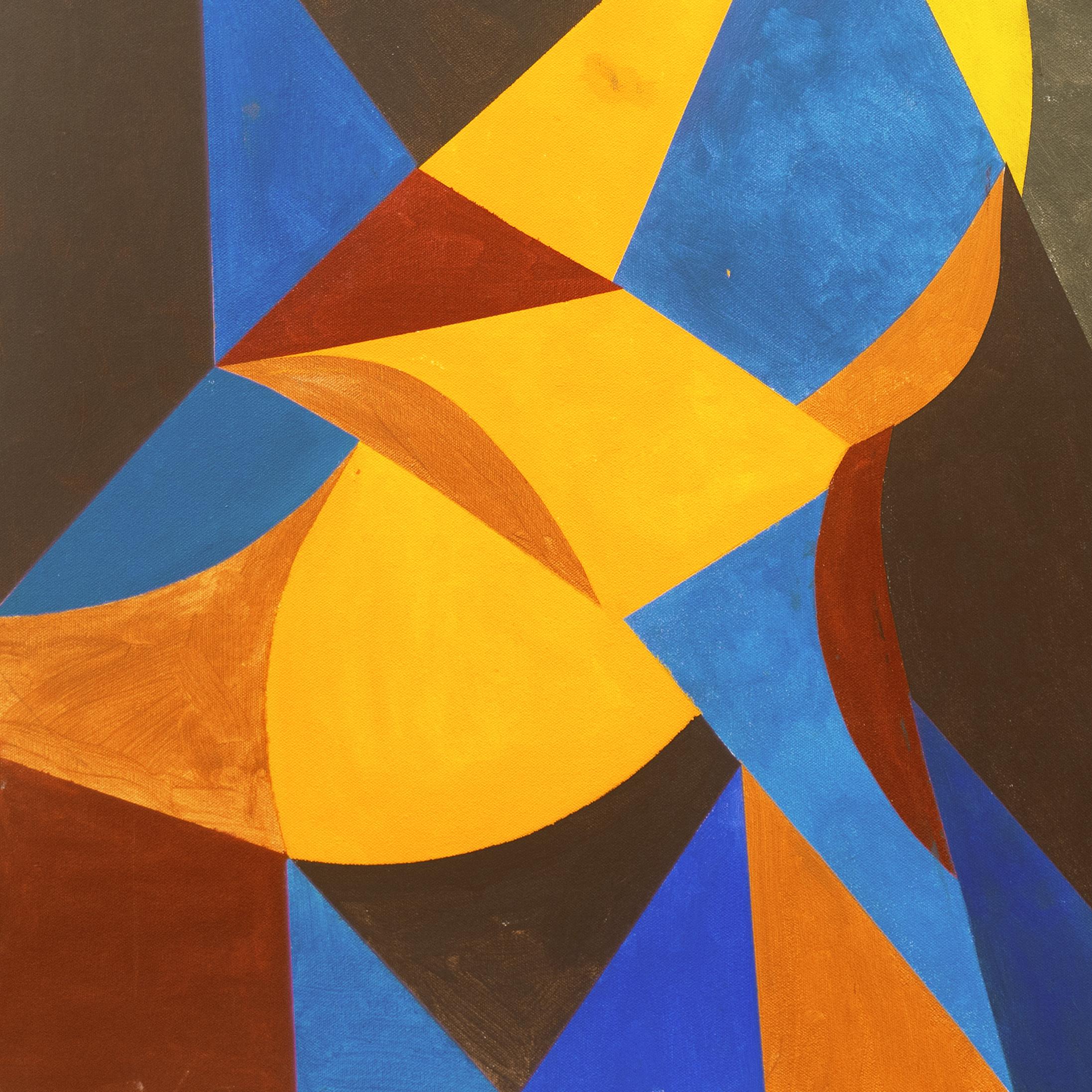 « Geometric II », Bay Area Abstraction, San Francisco Art Institute, Woman Artist - Painting de Renee Harwin