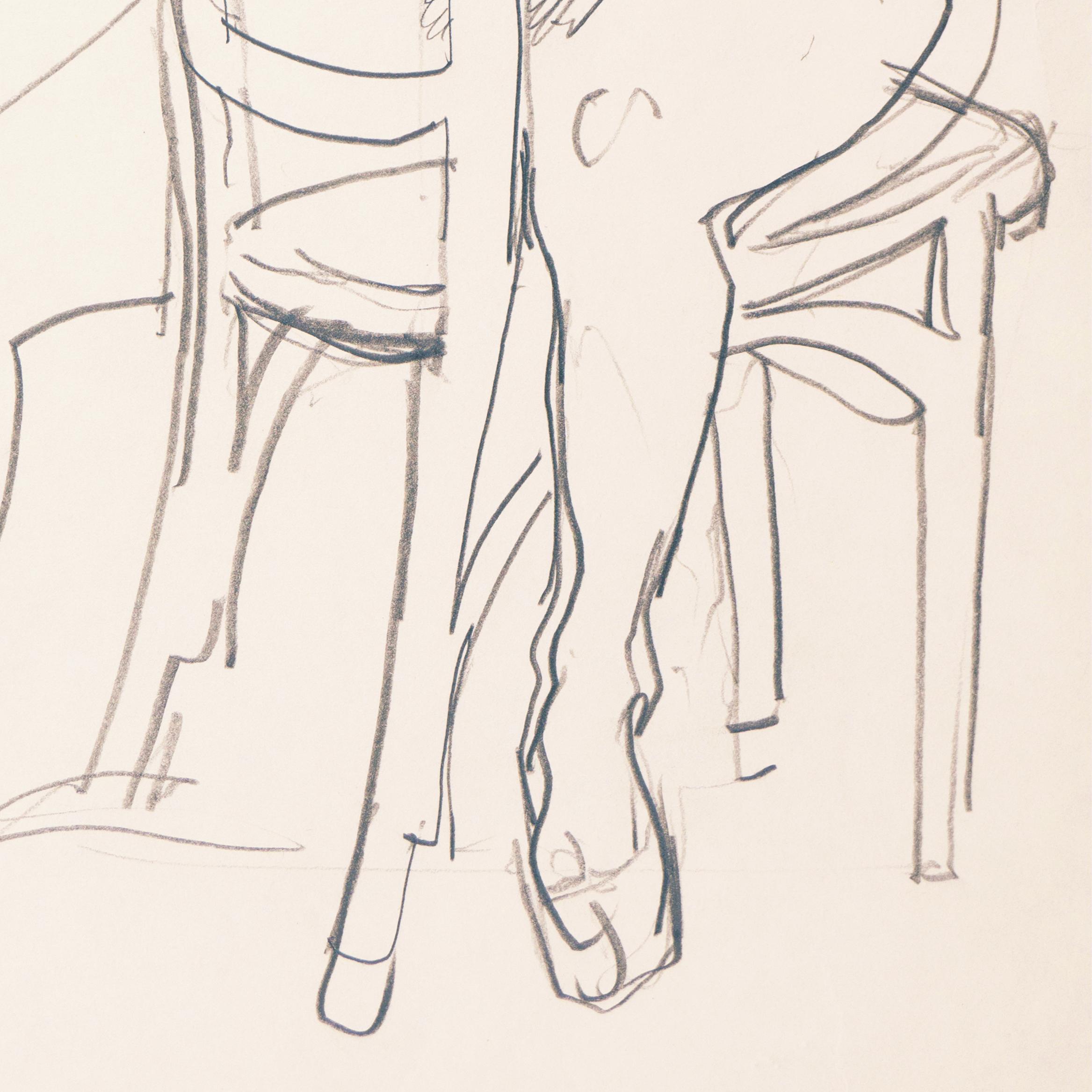 'Seated Nude', Paris, Louvre, Salon d'Automne, Académie Chaumière, LACMA, SFAA  For Sale 1