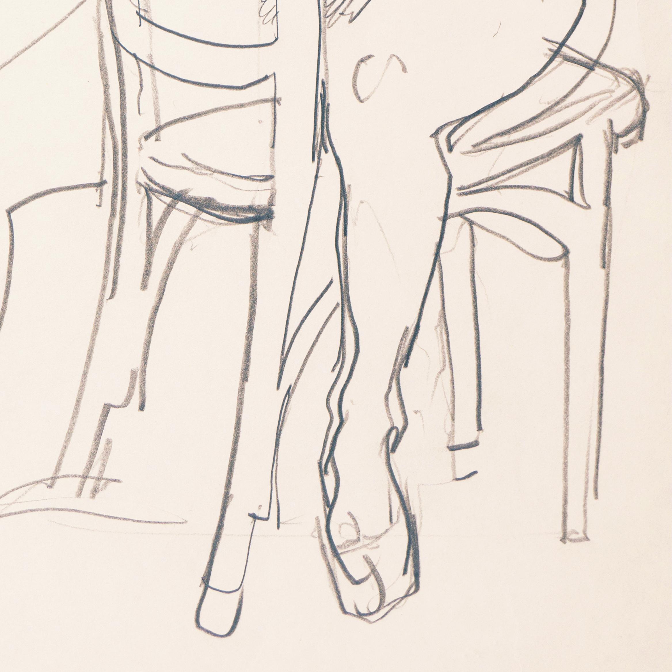 Desnudo sentado