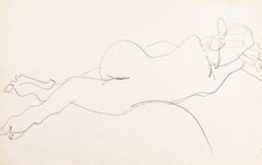 'Reclining Nude', Paris, Louvre, Academie Chaumiere, California, SFAA, LACMA