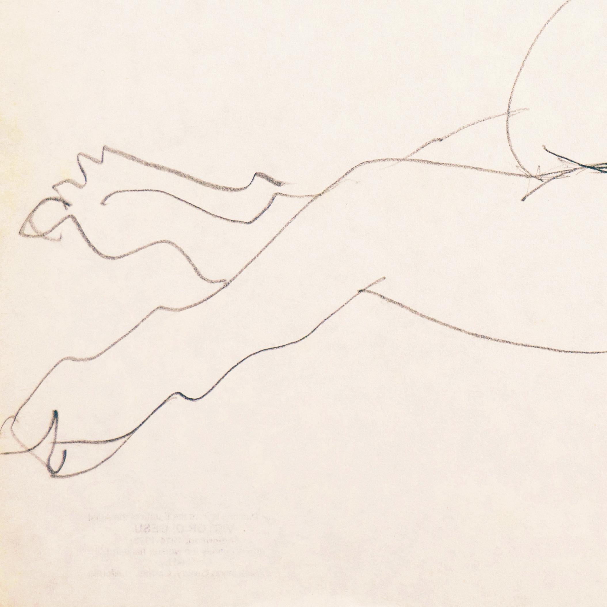 'Reclining Nude', Paris, Louvre, Salon d'Automne, Ac. Chaumière, LACMA, SFAA - Post-Impressionist Art by Victor Di Gesu