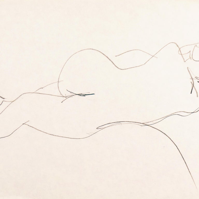 'Reclining Nude', Paris, Louvre, Academie Chaumiere, California, SFAA, LACMA - Post-Impressionist Art by Victor Di Gesu