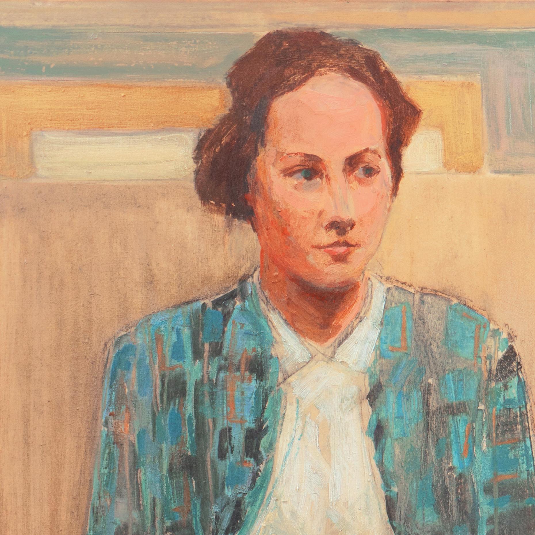 Mujer de azul