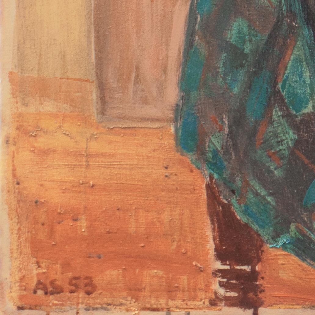 Mujer de azul