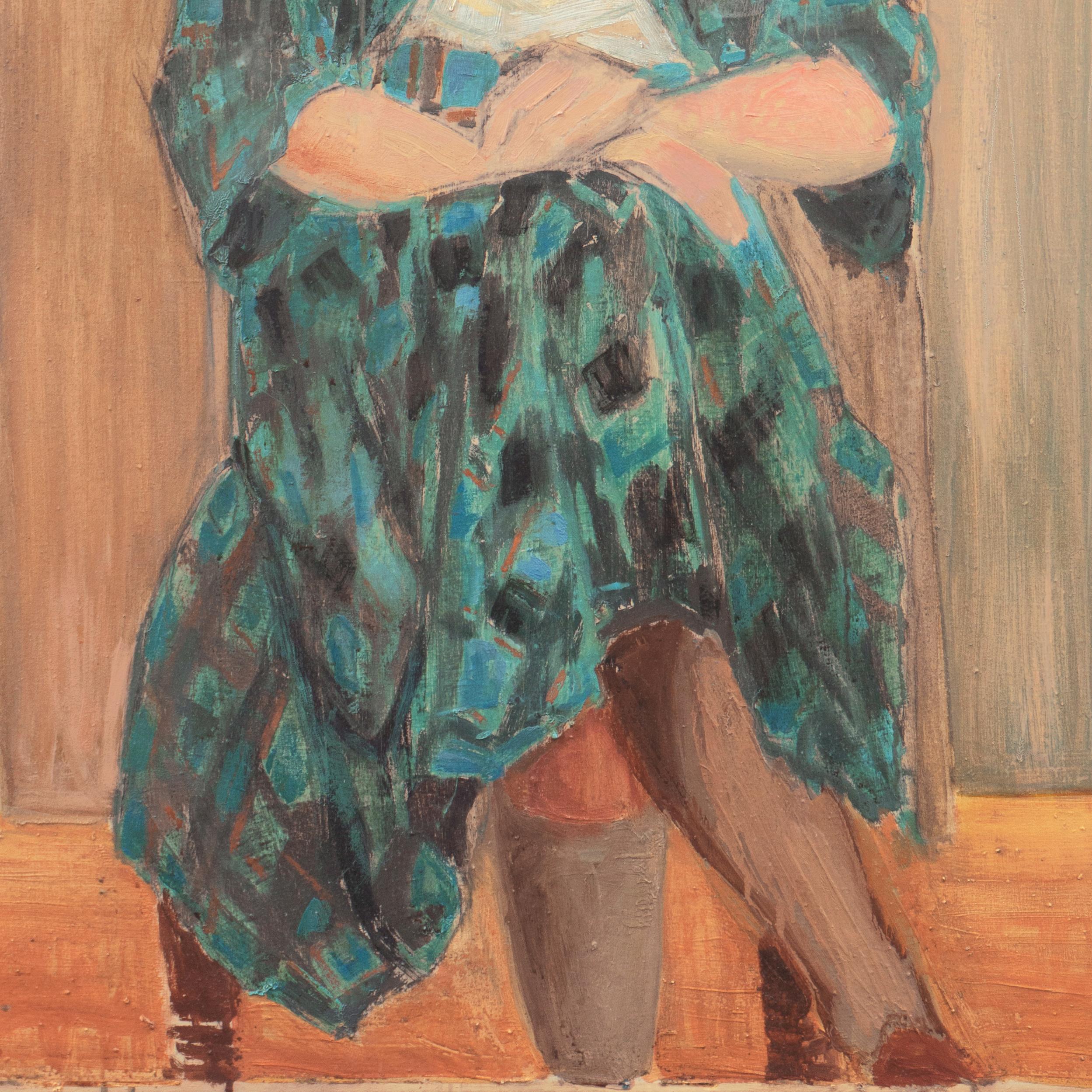 Mujer de azul