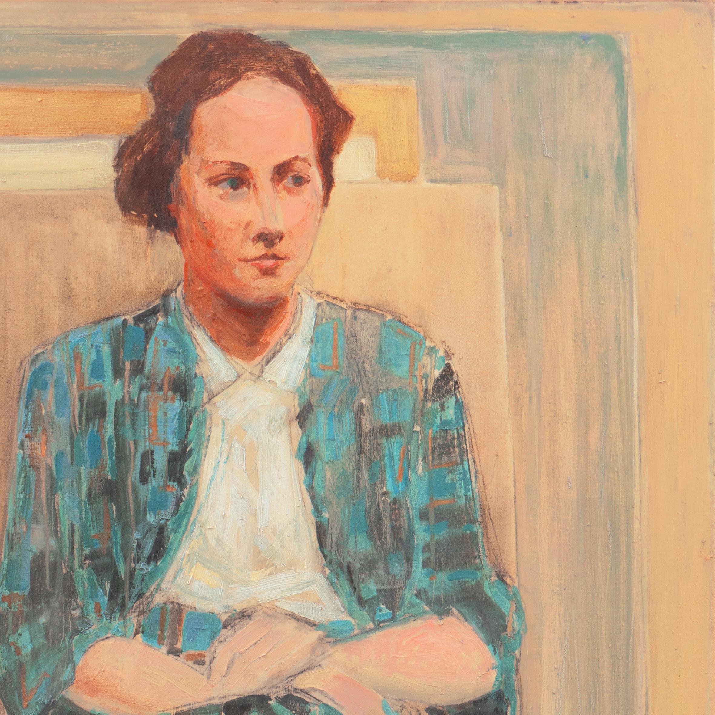 Mujer de azul