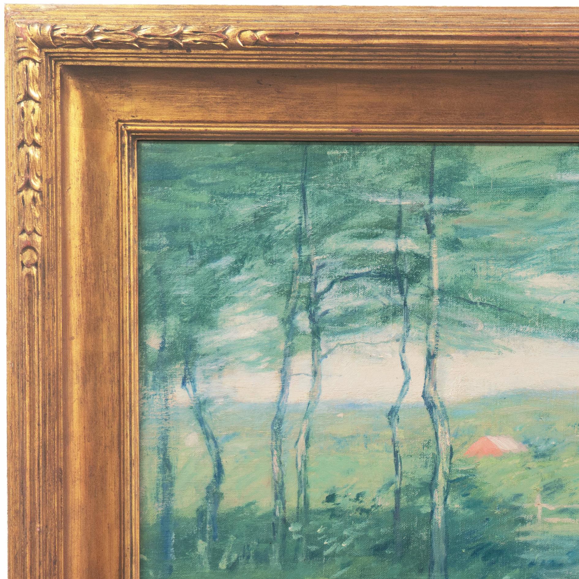 'Springtime Evening', New York, Metropolitan Museum, American Impressionist Oil For Sale 6