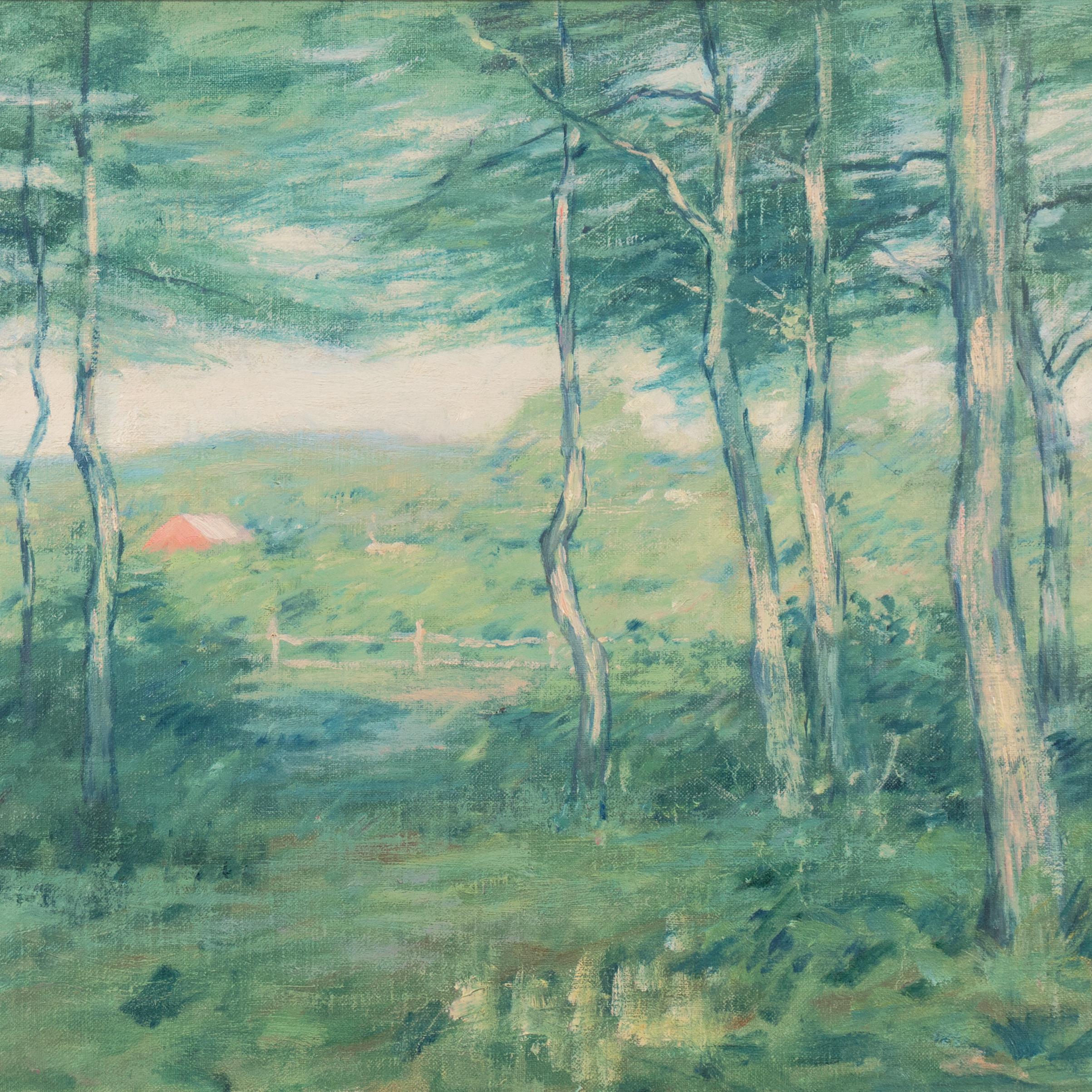 'Springtime Evening', New York, Metropolitan Museum, American Impressionist Oil For Sale 1