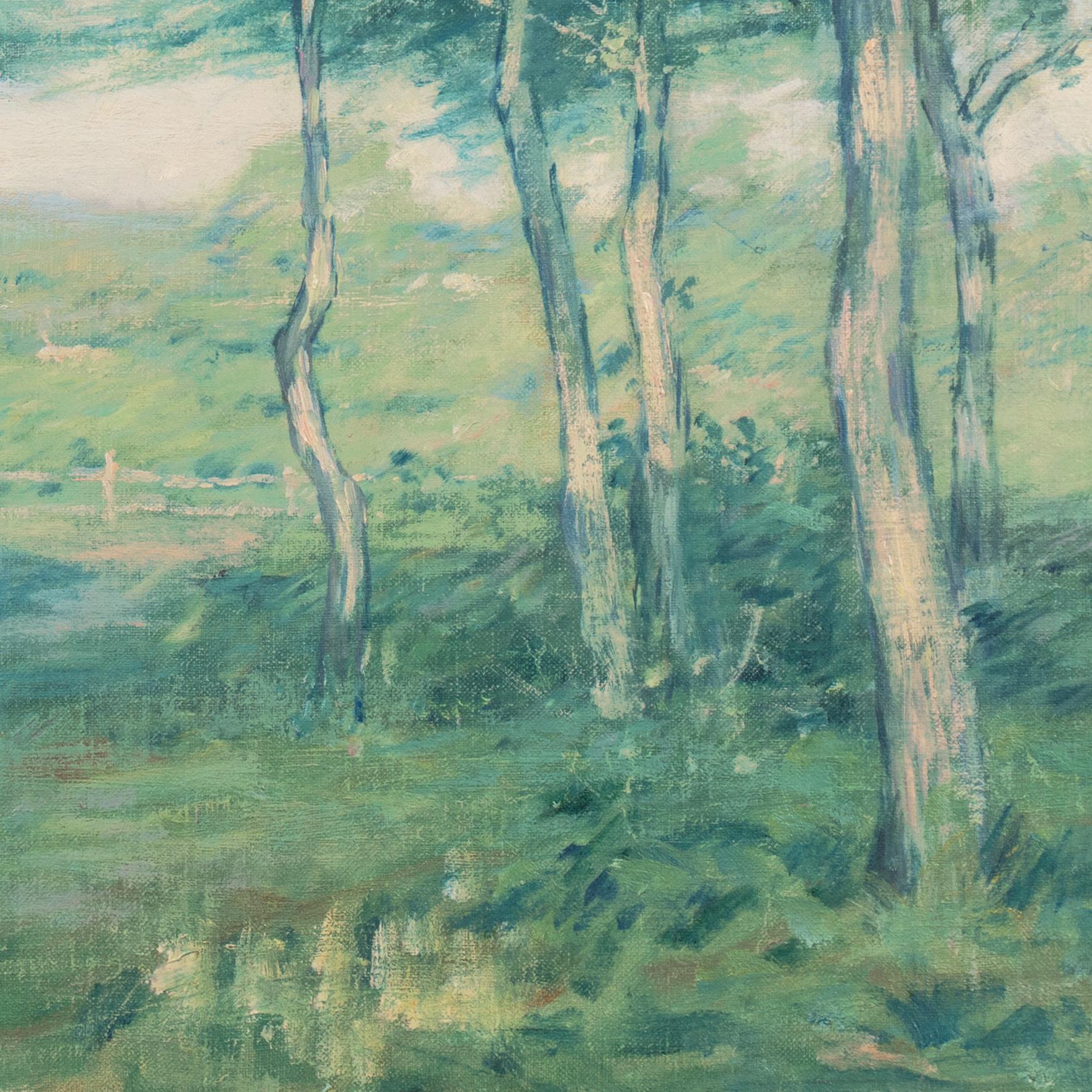 'Springtime Evening', New York, Metropolitan Museum, American Impressionist Oil For Sale 3