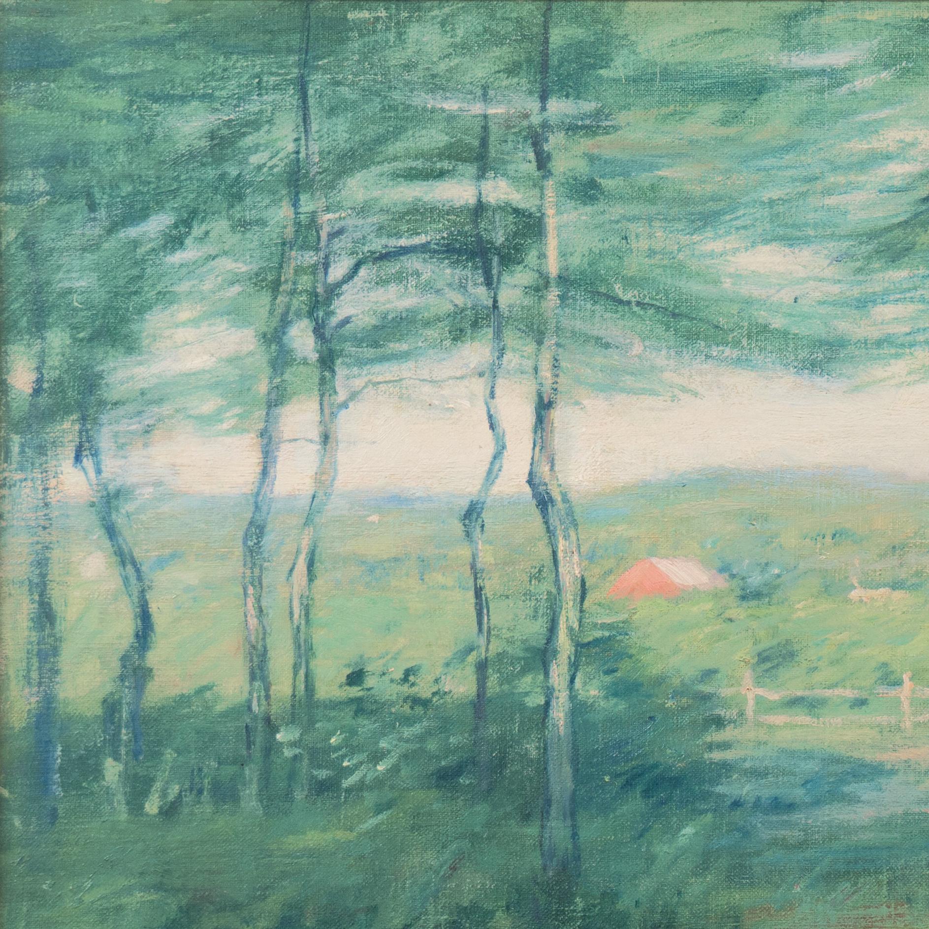 'Springtime Evening', New York, Metropolitan Museum, American Impressionist Oil For Sale 5
