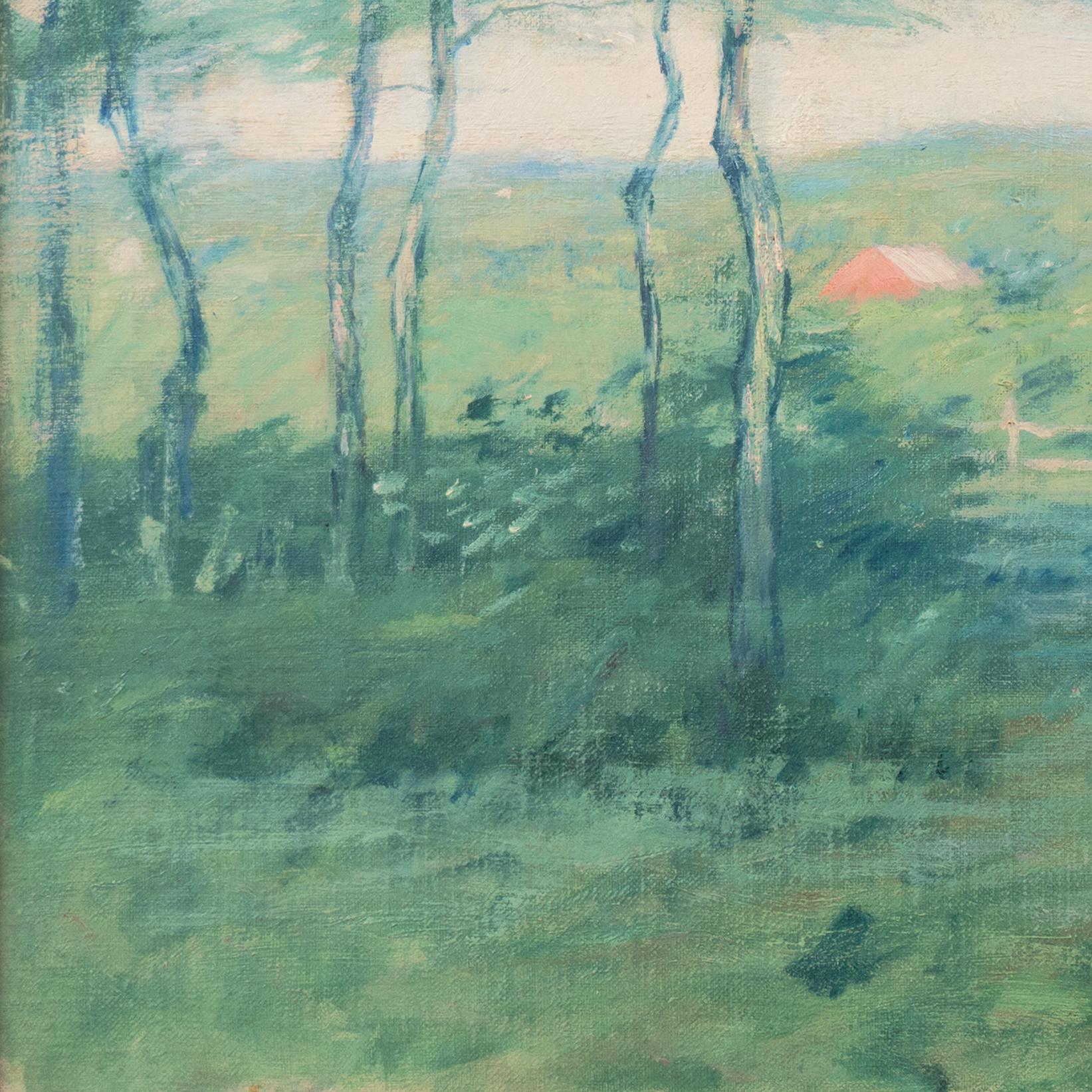 'Springtime Evening', New York, Metropolitan Museum, American Impressionist Oil For Sale 4