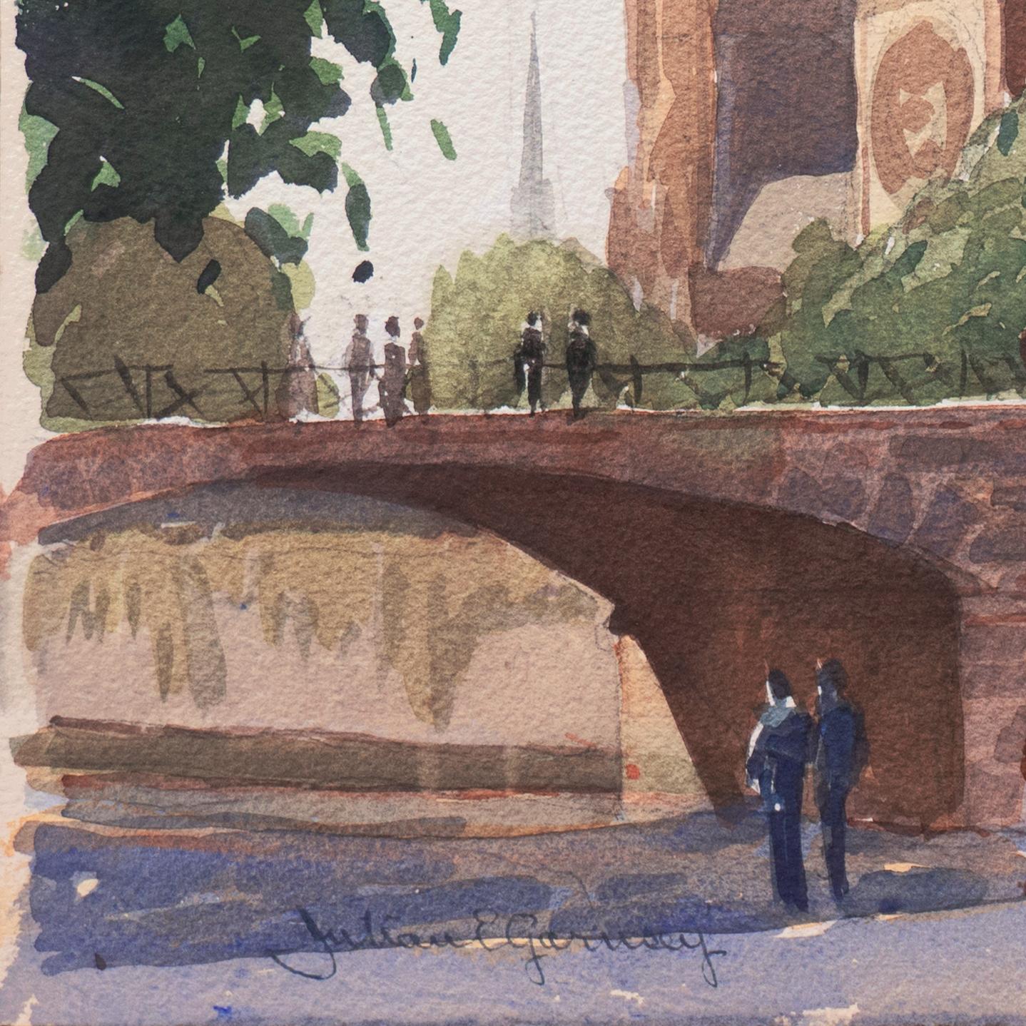 'Paris, Notre-Dame and Pont de l'Archevêché' CAC, ASL President, CWS President - Art by Julian Garnsey