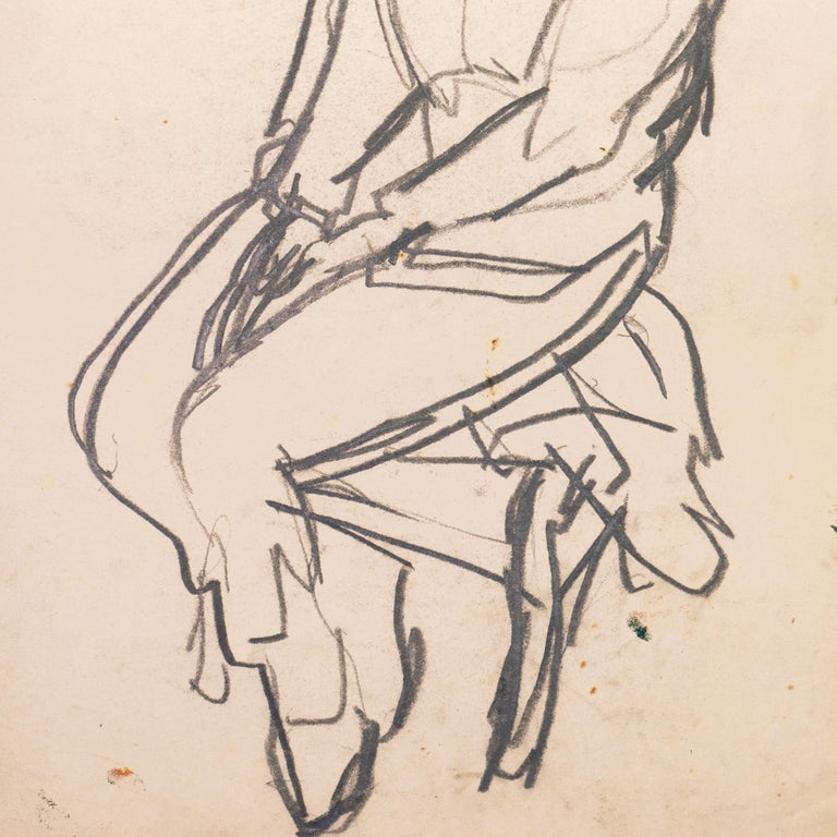 'Woman Seated' Carmel, Paris, Louvre, Academie Chaumiere, SFAA, LACMA, Carmel CA - Post-Impressionist Art by Victor Di Gesu