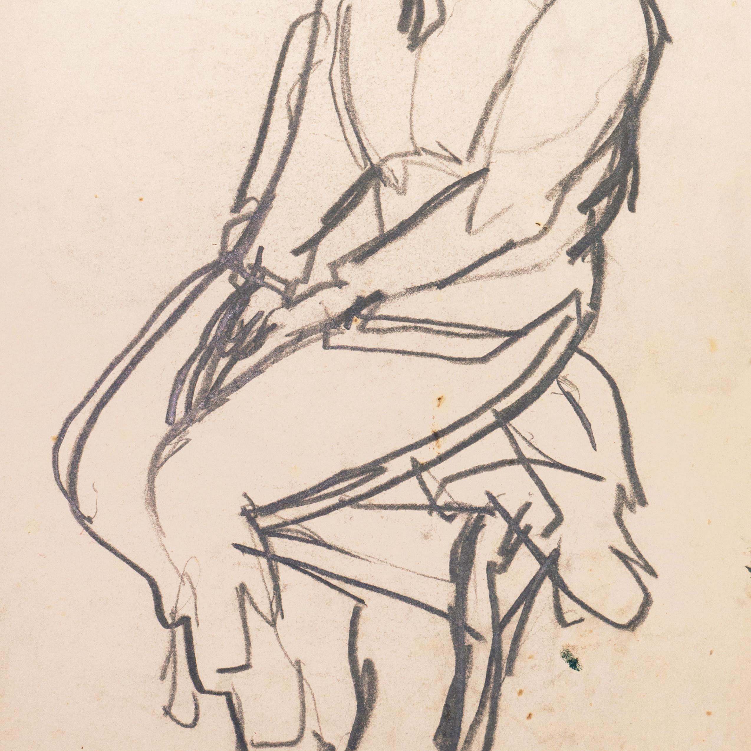 'Woman Seated' Paris, Louvre, Salon d'Automne, Académie Chaumière, LACMA, SFAA  - Post-Impressionist Art by Victor Di Gesu