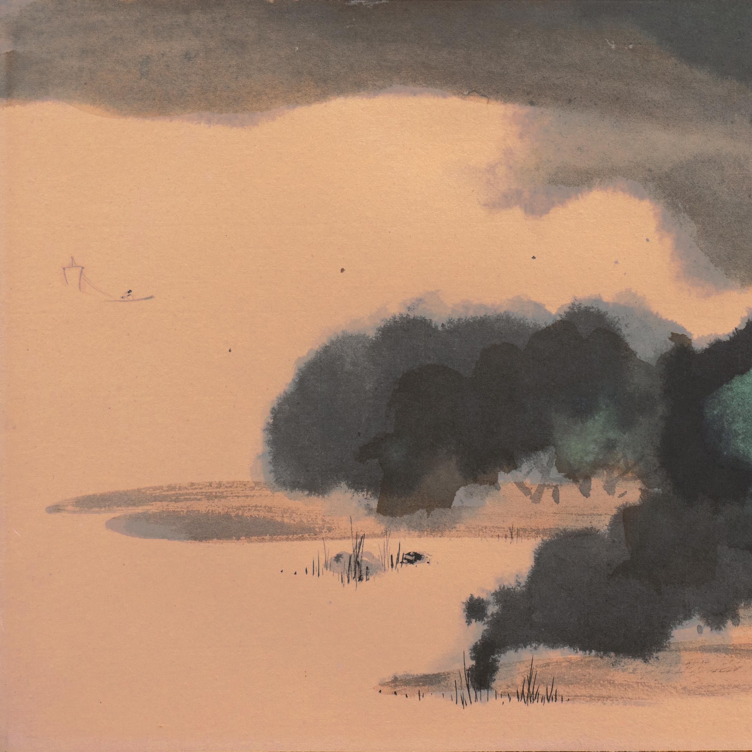 'Coastal Landscape', Mid-century Chinese-American, Modernist Woman Artist 1