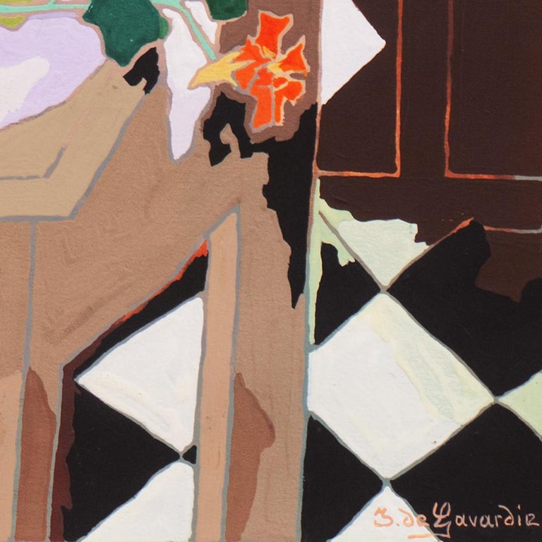 'Still Life of Nasturtiums', Cubist, Paris, Salon d'Automne, Salon des Tuileries - Modern Art by Jean de Gavardie 