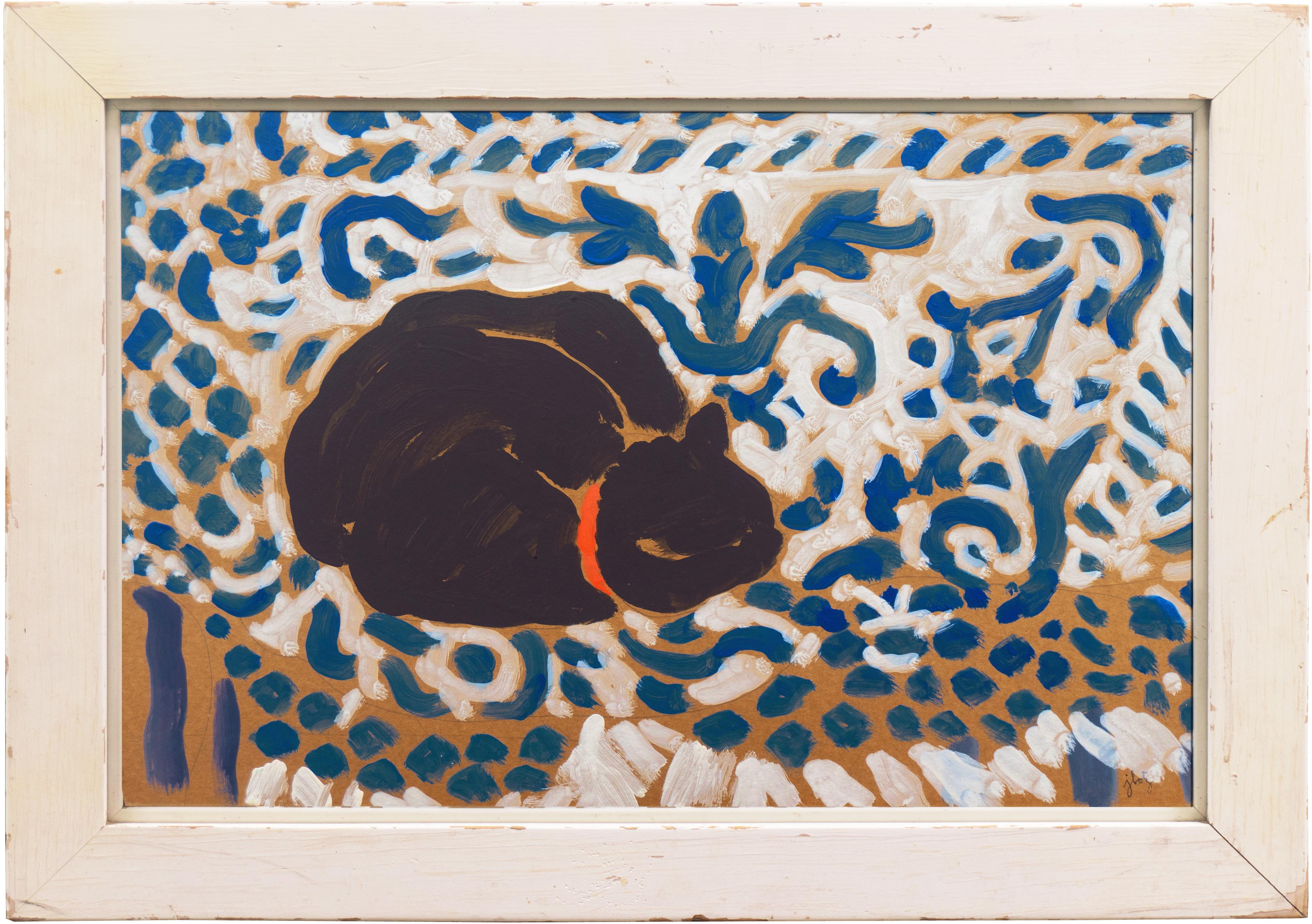 'Black Cat Sleeping', California Fauve, Paris, San Francisco, Laguna Beach  - Art by John Botz