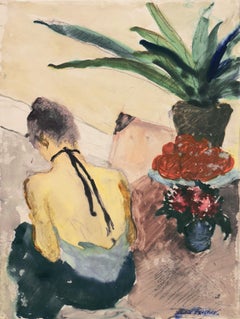 Vintage 'Jeune Femme Liseuse', Paris, Charlottenborg, Danish Post Impressionist, Benezit