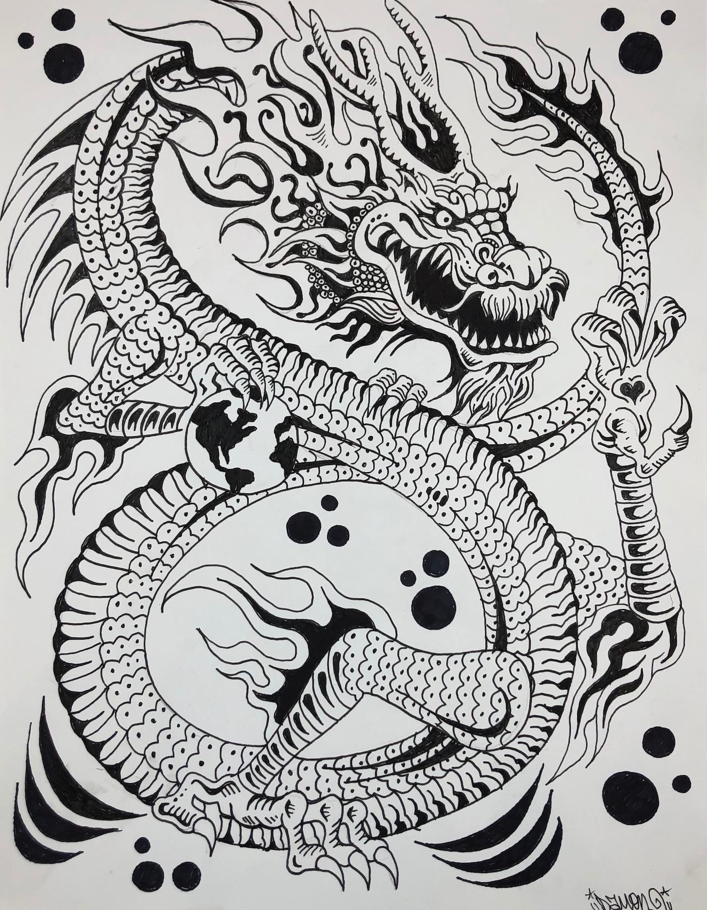 Dragon - Art by Damon Johnson
