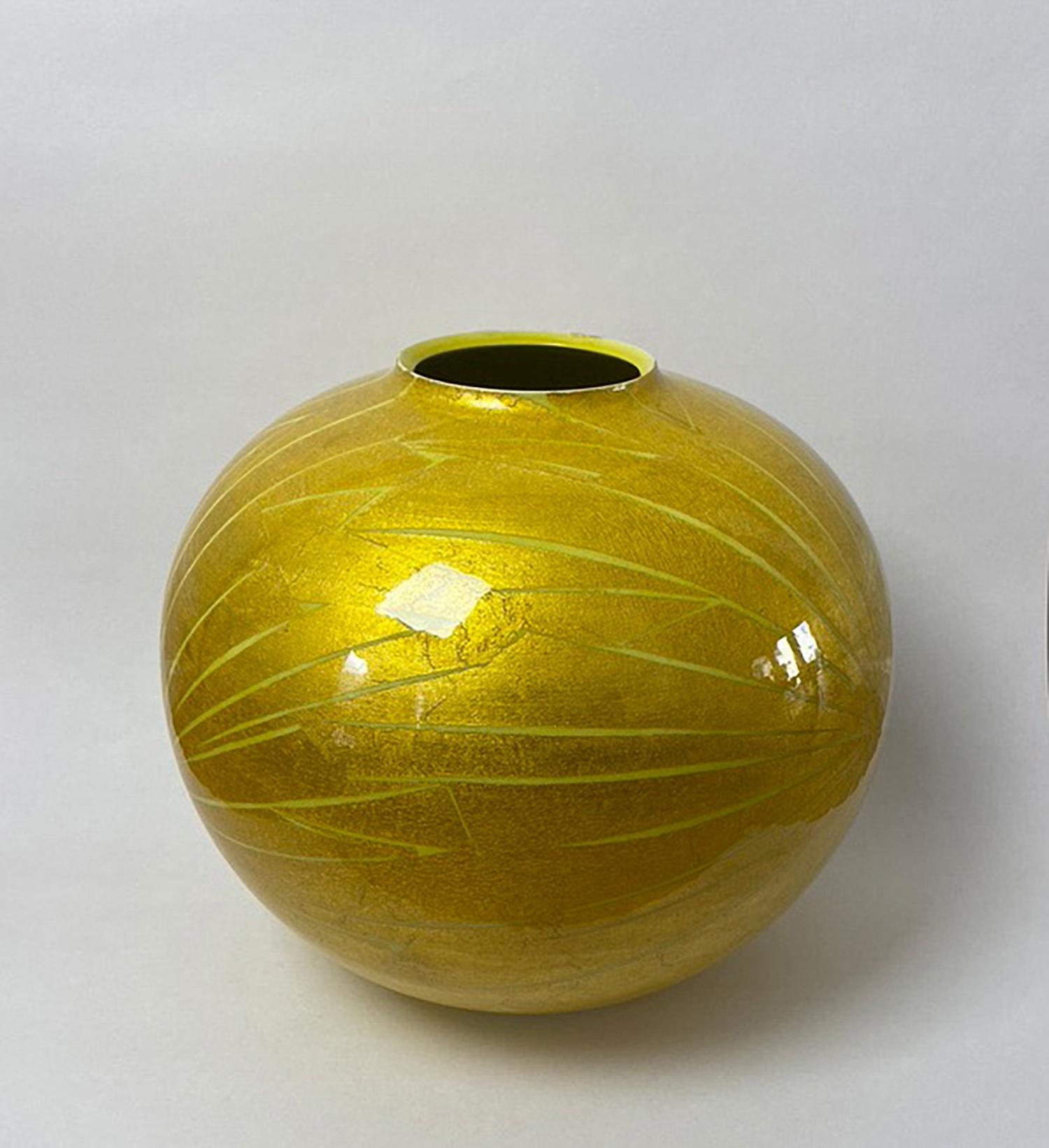 Yellow Globular Vessel For Sale 1