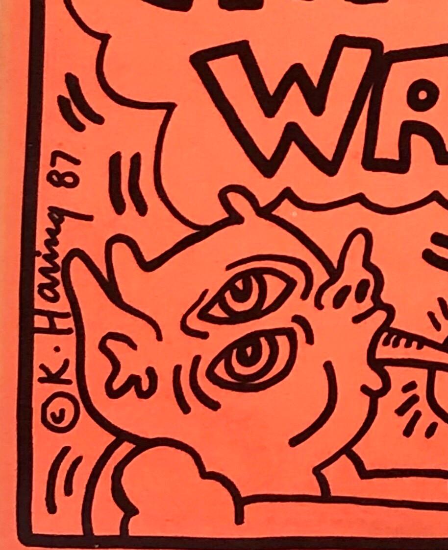 Rare original Keith Haring Vinyl Record Art (Keith Haring Crack Is Wack)  3